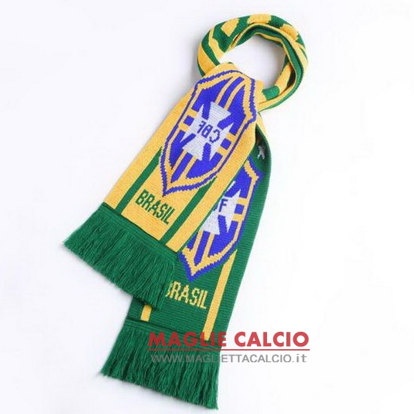 sciarpa calcio brasile knit verde