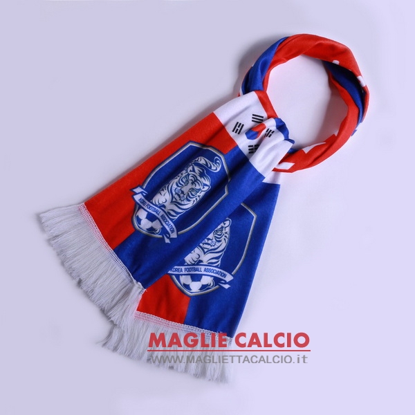 sciarpa calcio corea knit blu rosso