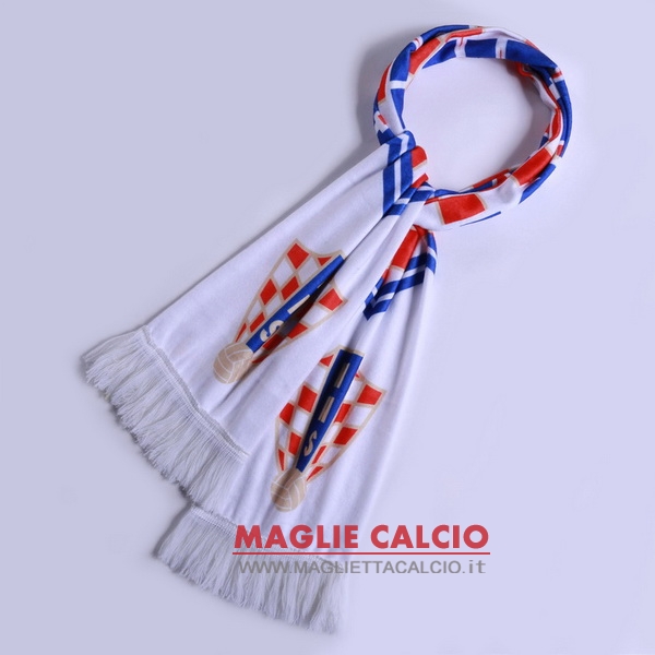 sciarpa calcio croazia knit bianco