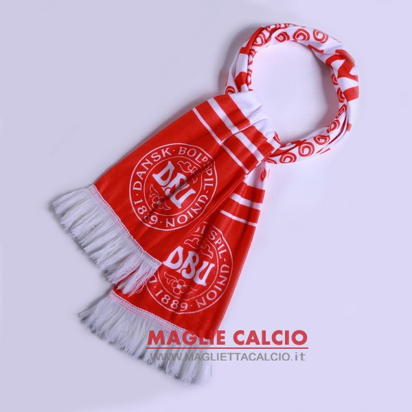 sciarpa calcio danimarca knit rosso