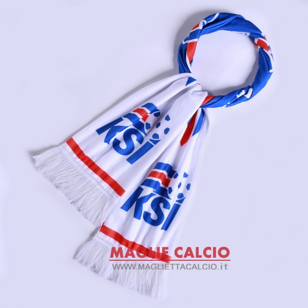 sciarpa calcio islanda knit bianco
