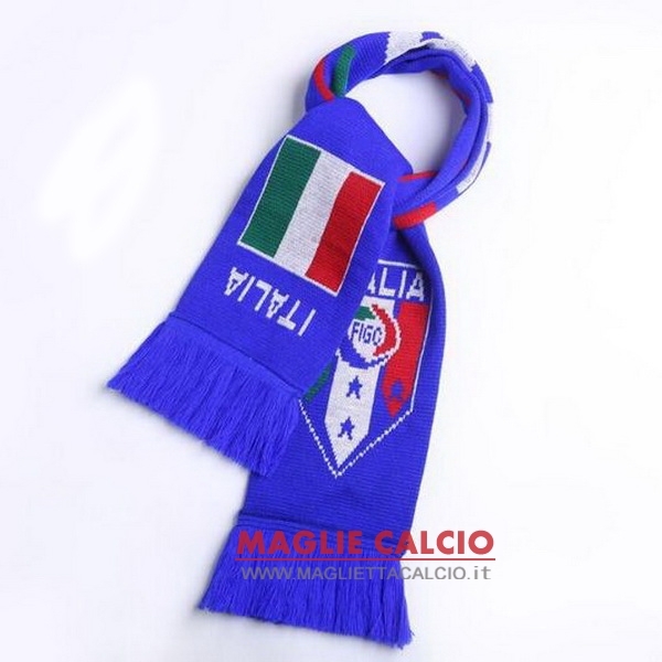 sciarpa calcio italia knit blu