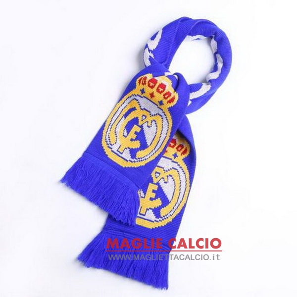 sciarpa calcio real madrid knit blu