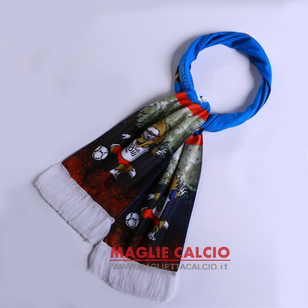 sciarpa calcio russia knit blu nero