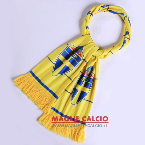 sciarpa calcio svezia knit giallo