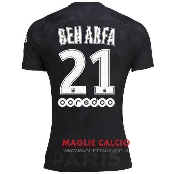 nuova maglietta paris saint germain 2017-2018 ben arfa 21 terza