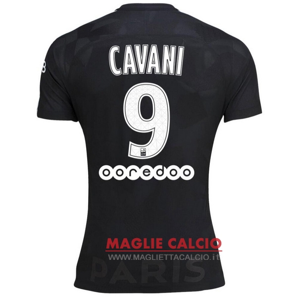 nuova maglietta paris saint germain 2017-2018 cavani 9 terza