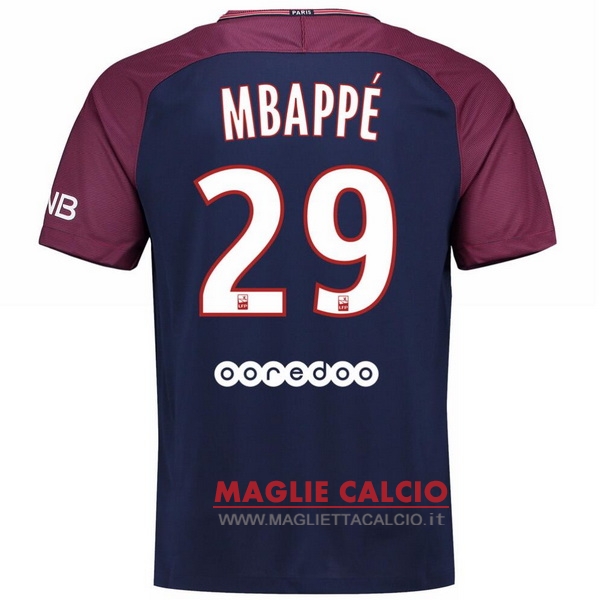 nuova maglietta paris saint germain 2017-2018 Mbappe 29 prima