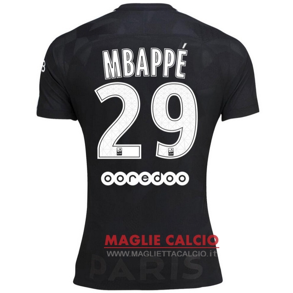 nuova maglietta paris saint germain 2017-2018 mbappe 29 terza