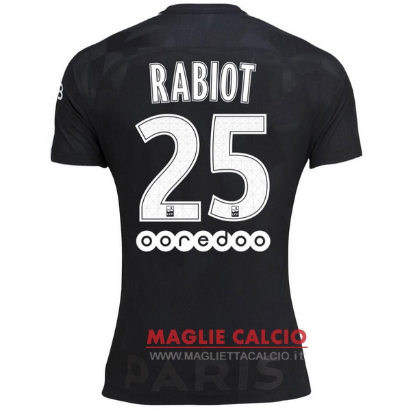 nuova maglietta paris saint germain 2017-2018 rabiot 25 terza