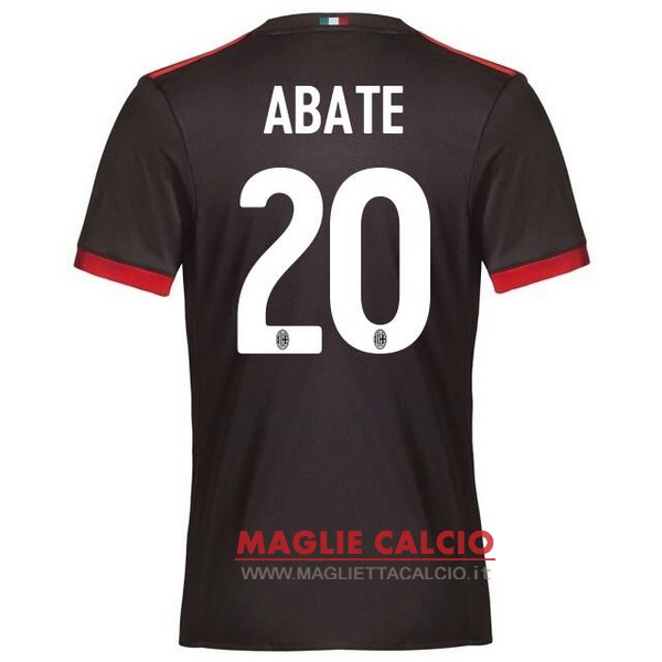 nuova maglietta ac milan 2017-2018 abate 20 terza