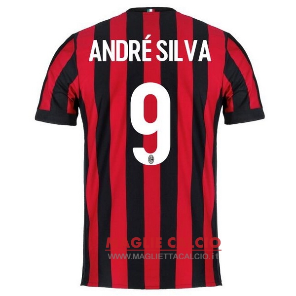 nuova maglietta ac milan 2017-2018 andre silva 9 prima