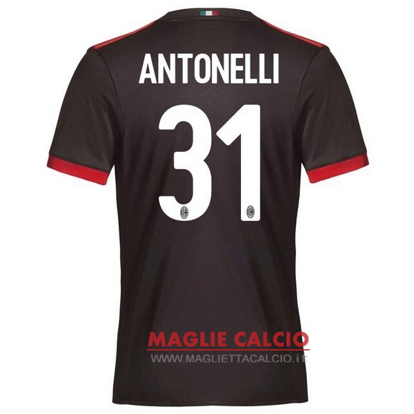 nuova maglietta ac milan 2017-2018 antonelli 31 terza