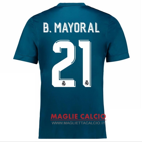 maglietta real madrid 2017-2018 b.mayoral 21 terza