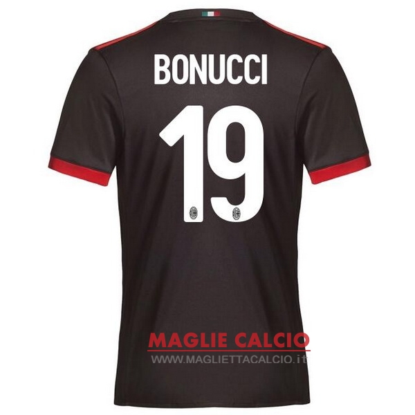 nuova maglietta ac milan 2017-2018 bonucci 19 terza