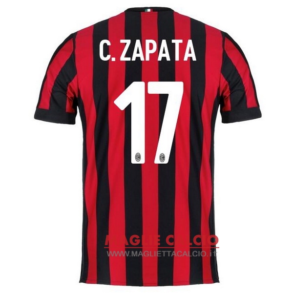 nuova maglietta ac milan 2017-2018 c.zapata 17 prima