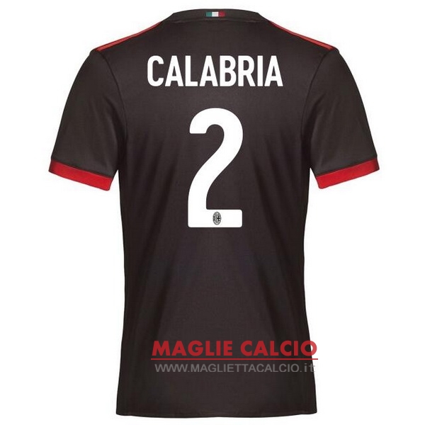 nuova maglietta ac milan 2017-2018 calabria 2 terza