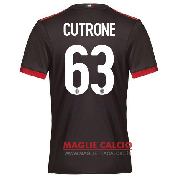 nuova maglietta ac milan 2017-2018 cutrone 63 terza