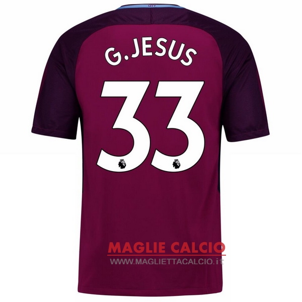 maglietta manchester city 2017-2018 g.jesus 33 seconda