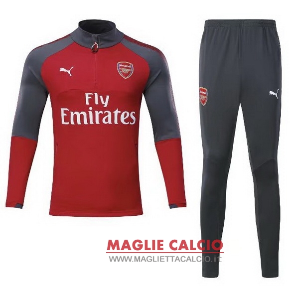 nuova arsenal insieme completo rosso navy grigio giacca 2017-2018