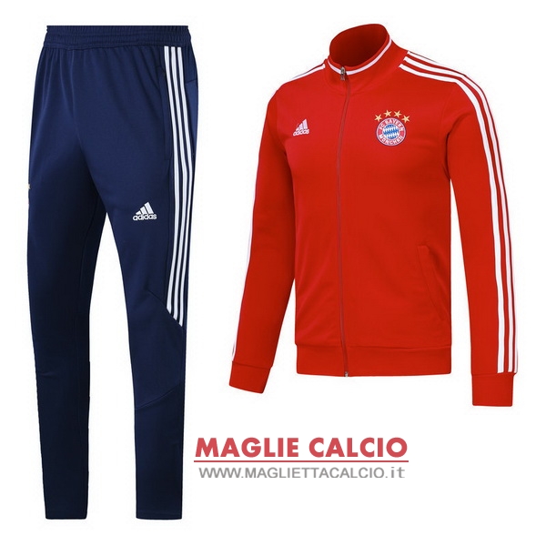 nuova bayern monaco insieme completo rosso bianco blu giacca 2017-2018