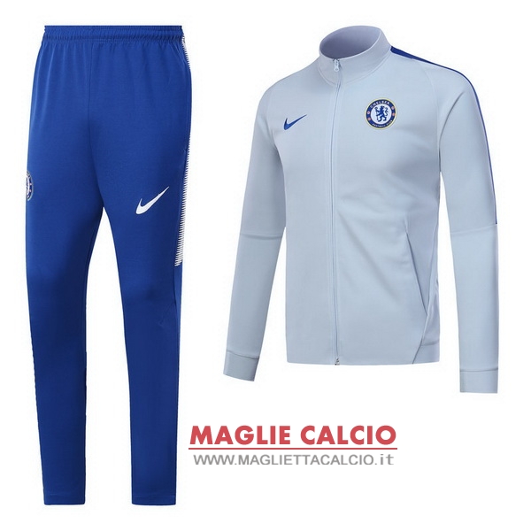 nuova chelsea insieme completo grigio luce blu giacca 2017-2018