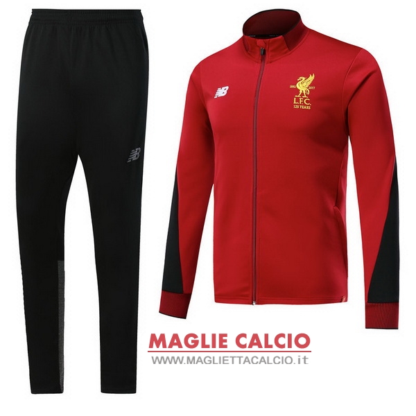 nuova liverpool insieme completo rosso nero giacca 2017-2018