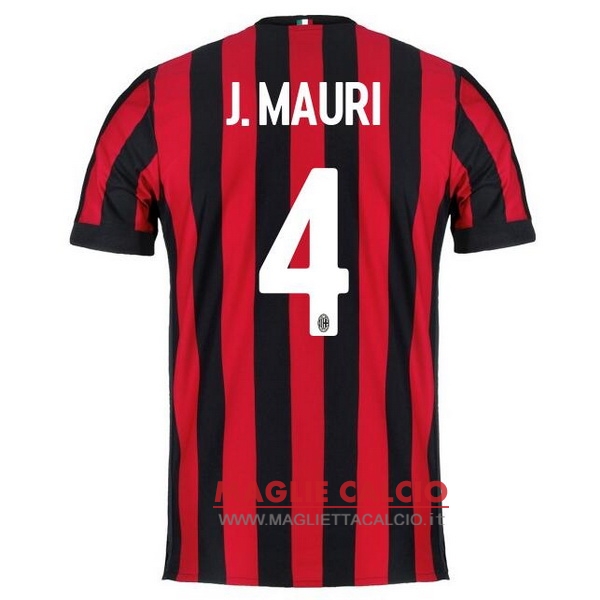 nuova maglietta ac milan 2017-2018 j.mauri 4 prima