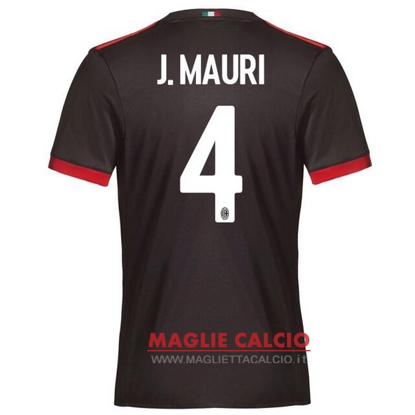 nuova maglietta ac milan 2017-2018 j.mauri 4 terza