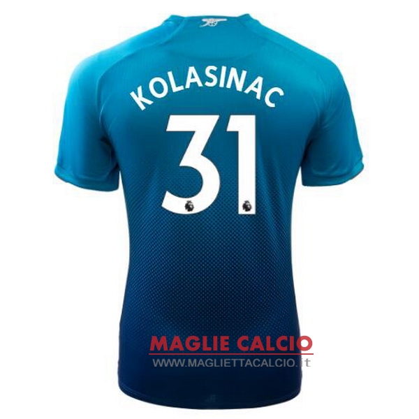 nuova maglietta arsenal 2017-2018 kolasinac 31 seconda