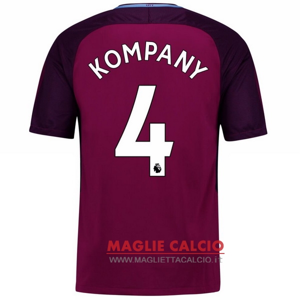 maglietta manchester city 2017-2018 kompany 4 seconda