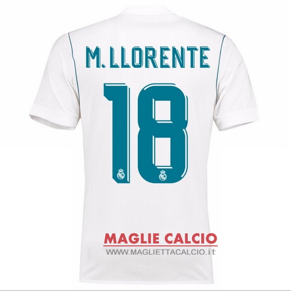 maglietta real madrid 2017-2018 m.llorente 18 prima