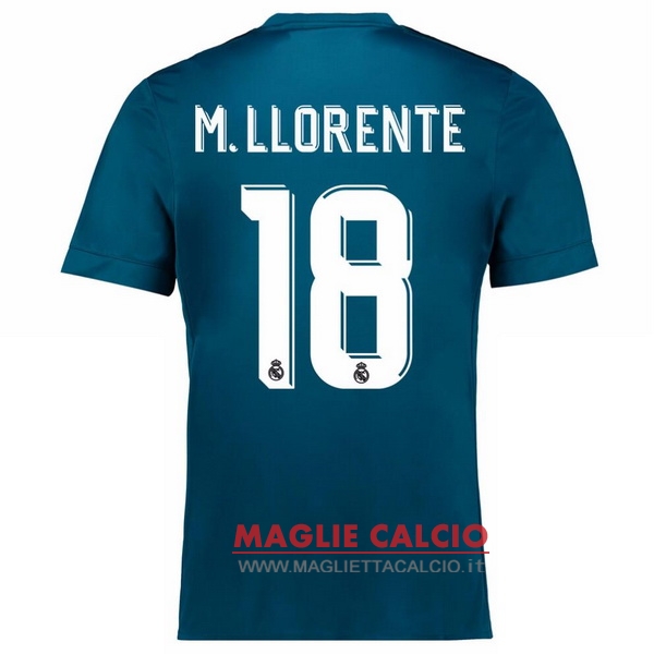 maglietta real madrid 2017-2018 m.llorente 18 terza