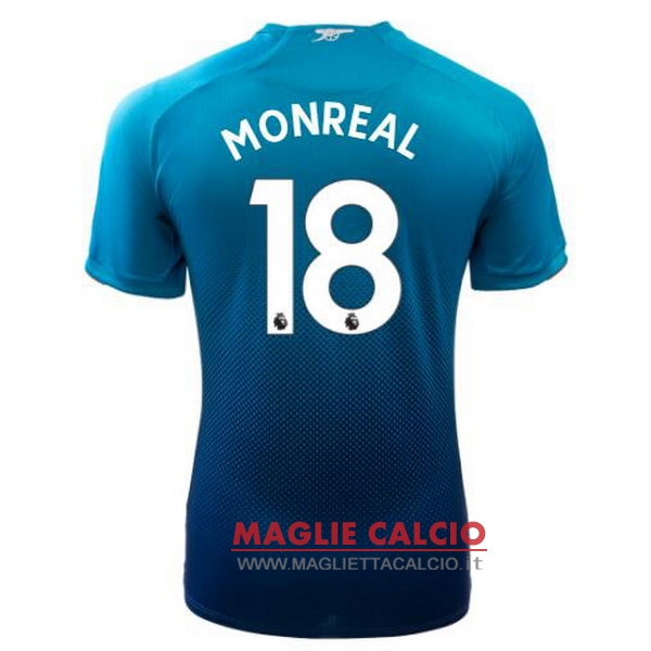 nuova maglietta arsenal 2017-2018 monreal 18 seconda