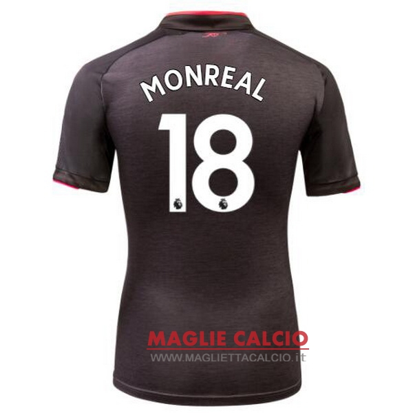 nuova maglietta arsenal 2017-2018 monreal 18 terza