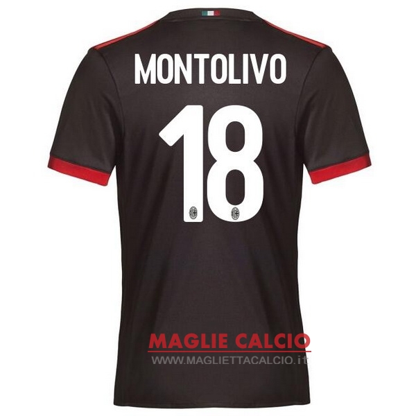 nuova maglietta ac milan 2017-2018 montolivo 18 terza