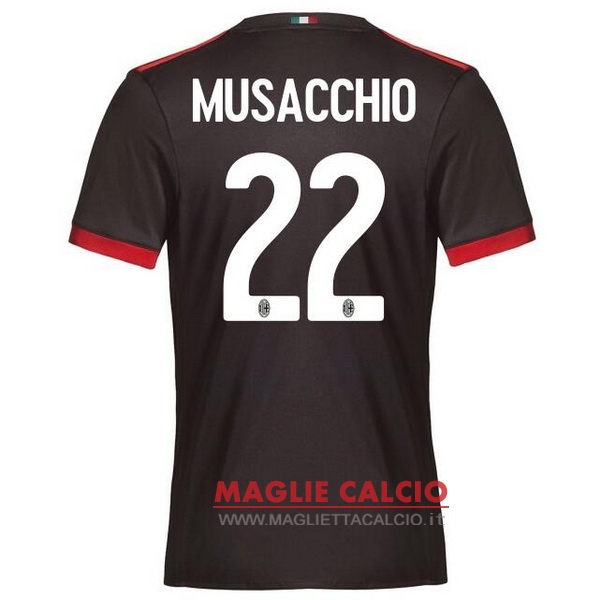 nuova maglietta ac milan 2017-2018 musacchio 22 terza