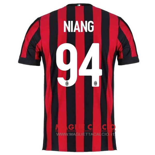 nuova maglietta ac milan 2017-2018 niang 94 prima