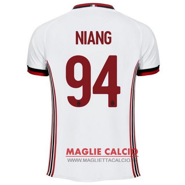 nuova maglietta ac milan 2017-2018 niang 94 seconda