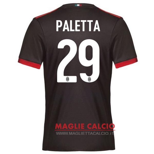 nuova maglietta ac milan 2017-2018 paletta 29 terza