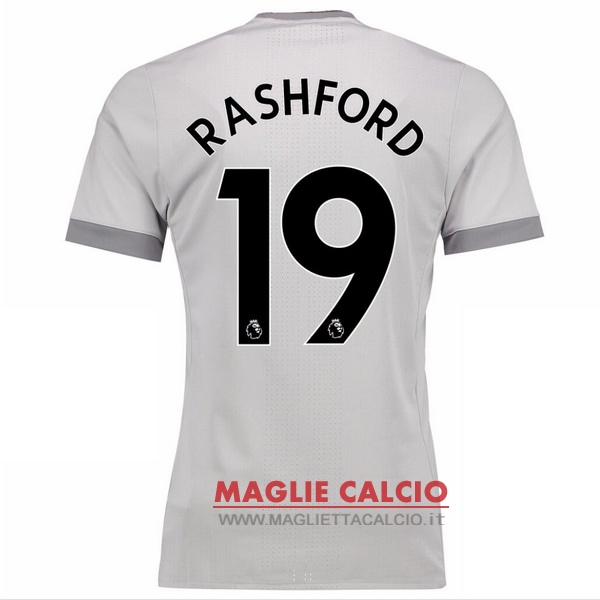 nuova maglietta manchester united 2017-2018 rashford 19 terza