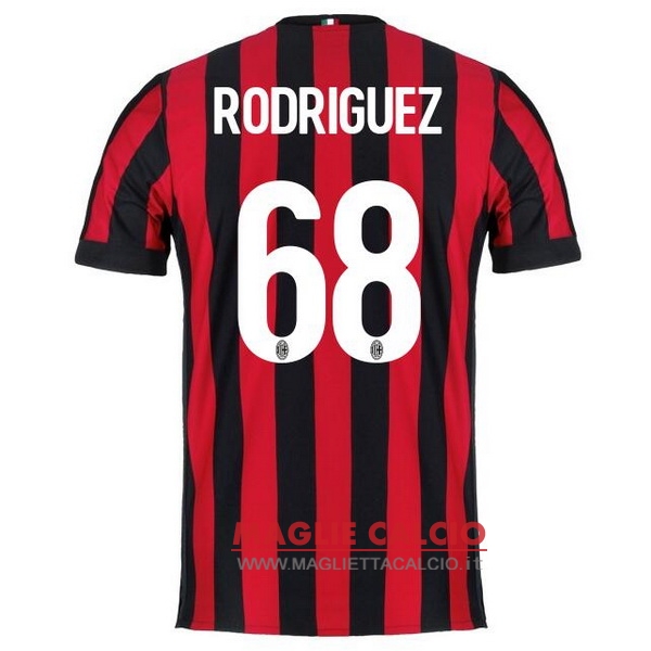 nuova maglietta ac milan 2017-2018 rodriguez 68 prima