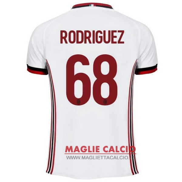 nuova maglietta ac milan 2017-2018 rodriguez 68 seconda