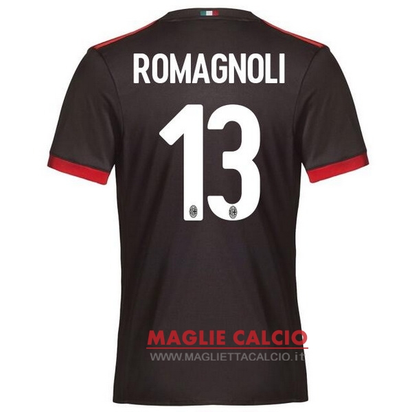 nuova maglietta ac milan 2017-2018 romagnoli 13 terza