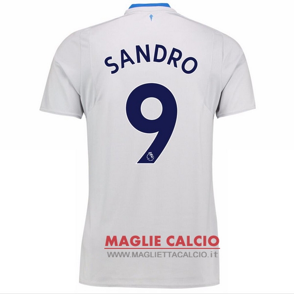 nuova maglietta everton 2017-2018 sandro 9 seconda