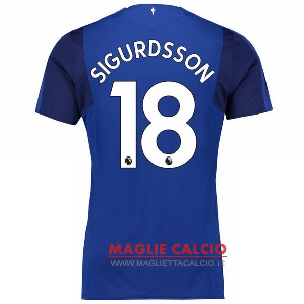 nuova maglietta everton 2017-2018 sigurdsson 18 prima