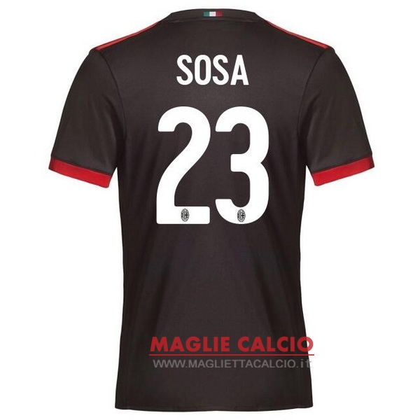 nuova maglietta ac milan 2017-2018 sosa 23 terza