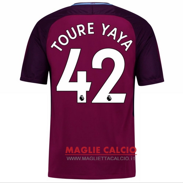 maglietta manchester city 2017-2018 toure yaya 42 seconda